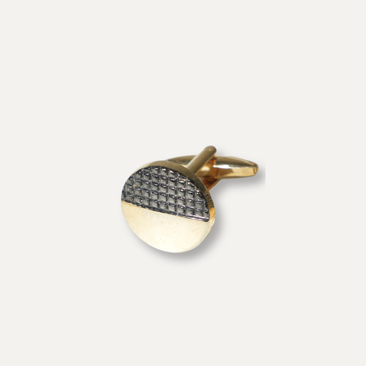 The Split Texture Cuff Links – Gold