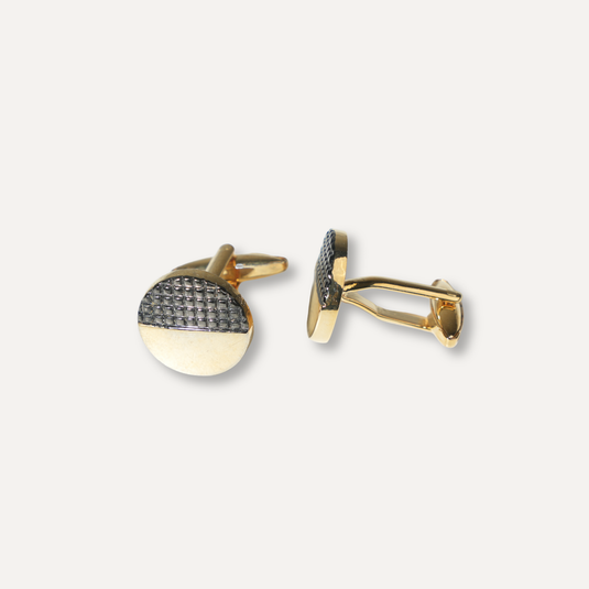 The Split Texture Cuff Links – Gold