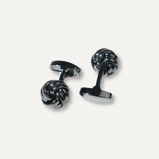 The Compact Knot Cuff Links – Gunmetal