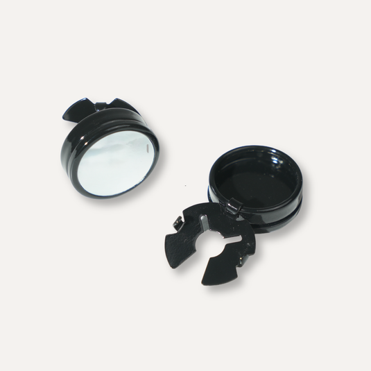 The Edge Disc Cuff Buttons – White & Gunmetal