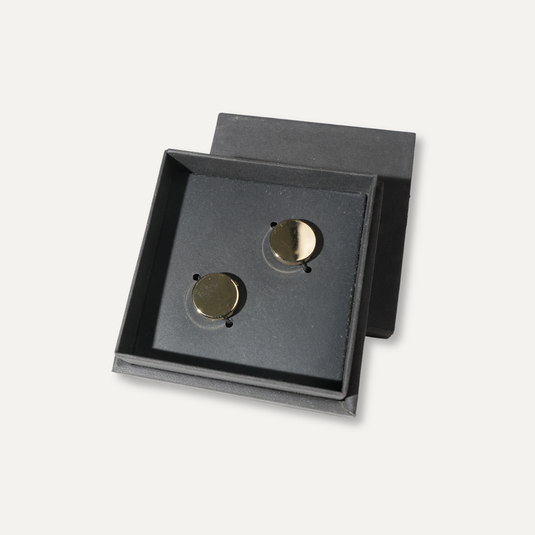 The Classic Disc Cuff Buttons – Gold
