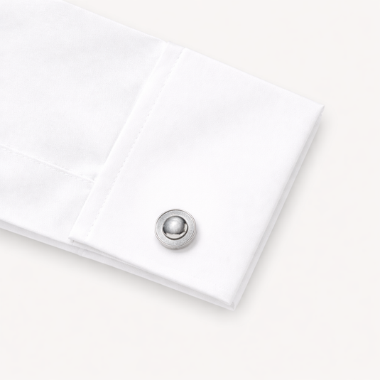 The Refined Crystal Cuff Links – Silver