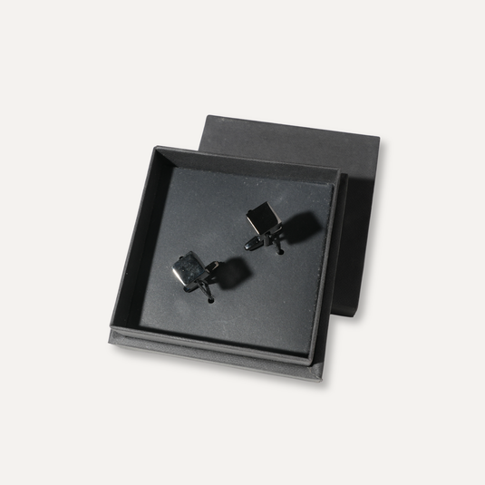 The Solid Form Cuff Links – Gunmetal