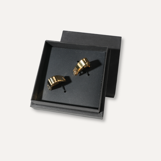 The Curved Form Cuff Links – Gold