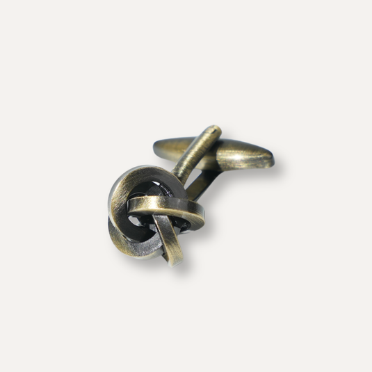The Interlock Knot Cuff Links – Antique Gold