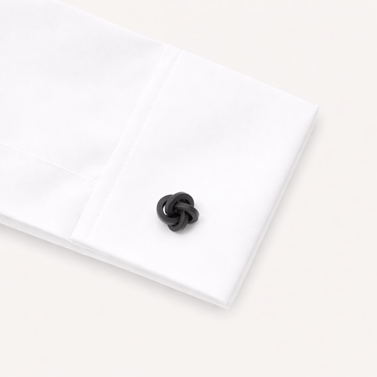 The Interlock Knot Cuff Links – Matte Black