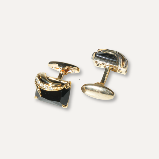 The Midnight Crest Cuff Links – Gold