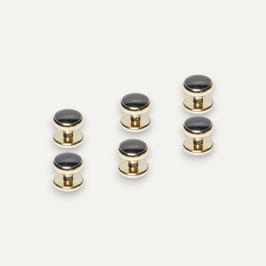 The Dress Stud Set – Black & Gold