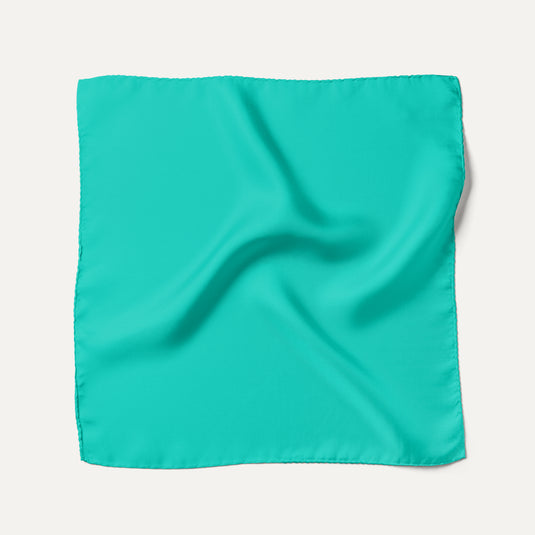 The Everyday Solid Pocket Square – Aqua Blue