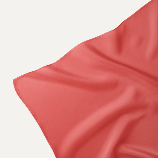 The Everyday Solid Pocket Square – Coral Pink