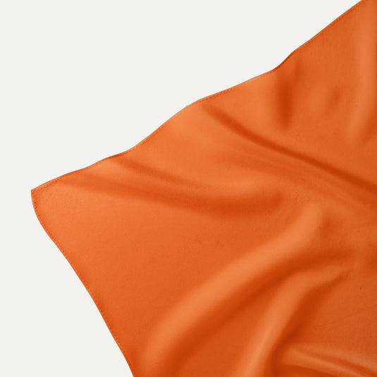 The Everyday Solid Pocket Square – Spiced Tangerine