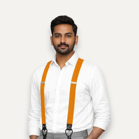 The Tailor’s Choice Suspenders — Amber Mustard
