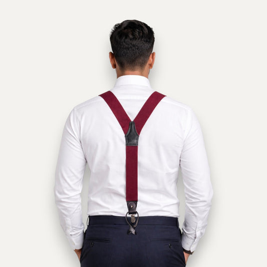The Tailor’s Choice Suspenders – Burgundy
