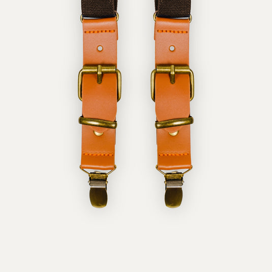 The Quiet Hold Suspenders – Dark Walnut