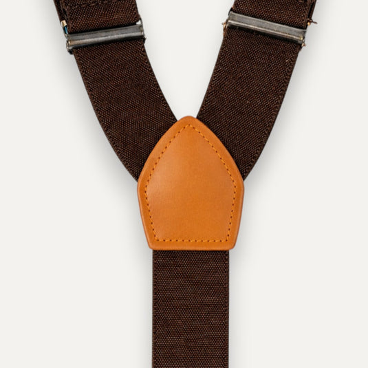 The Quiet Hold Suspenders – Dark Walnut