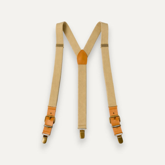 The Quiet Hold Suspenders – Sand Beige