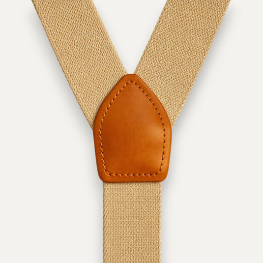 The Quiet Hold Suspenders – Sand Beige