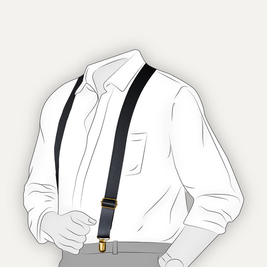 The Craft Line Suspenders – Black (Vegan Leather)