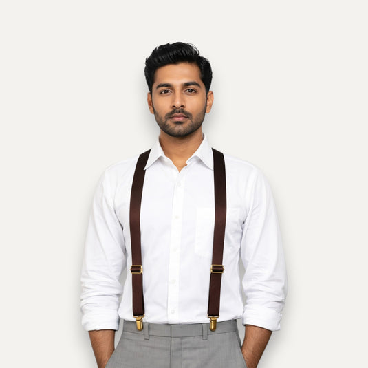 The Craft Line Suspenders — Chocolate Brown