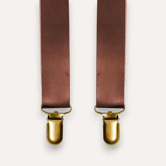 The Craft Line Suspenders – Saddle Tan (Vegan Leather)