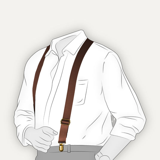 The Craft Line Suspenders – Saddle Tan (Vegan Leather)