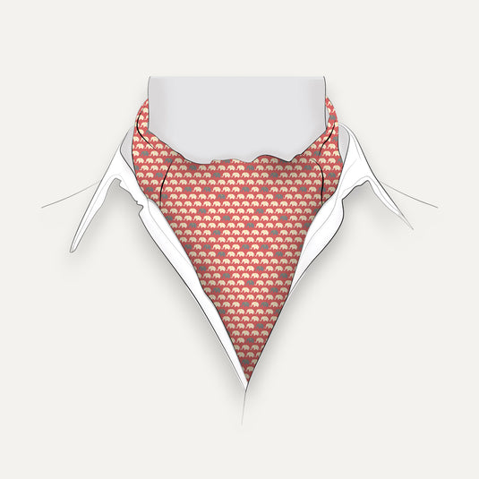 The Elephant Trail Cravat – Soft Brick with Sand