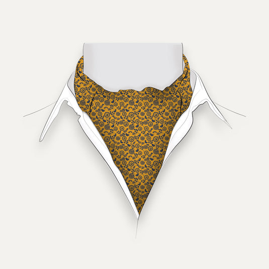 The Garden Chronicle Cravat – Mustard with Blue