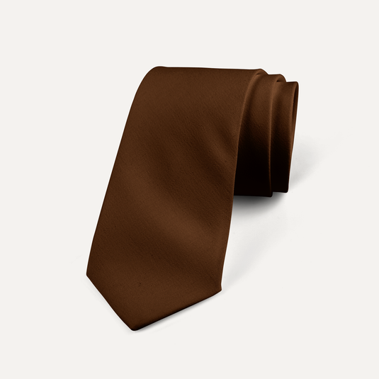 The Everyday Solid Silk Tie – Chocolate