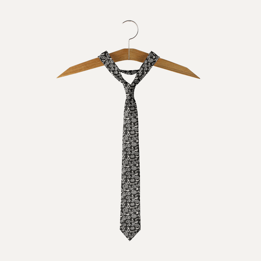 The Garden Chronicle Silk Tie – Black & White