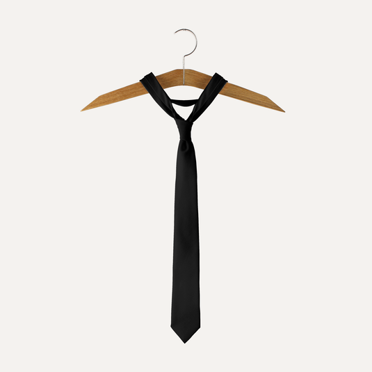 The Everyday Solid Silk Tie – Black