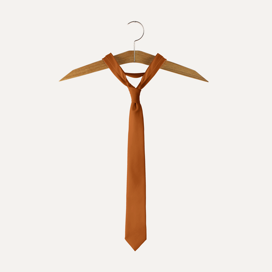The Everyday Solid Silk Tie – Burnt Orange