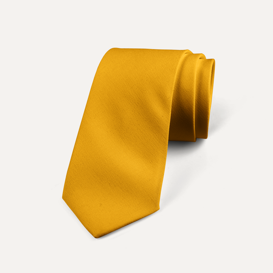 The Everyday Solid Silk Tie – Mustard
