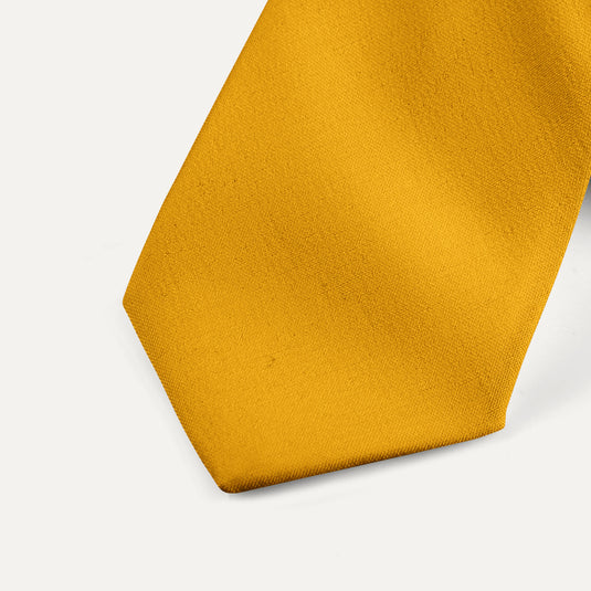 The Everyday Solid Silk Tie – Mustard