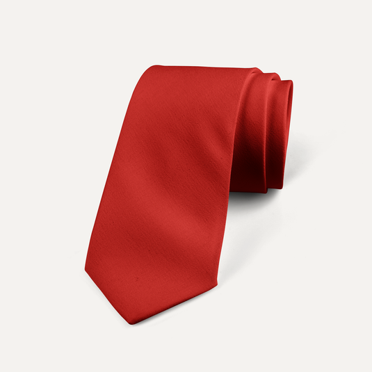The Everyday Solid Silk Tie – Raspberry Red