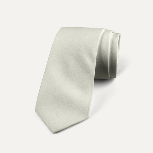 The Everyday Solid Silk Tie – Off-White