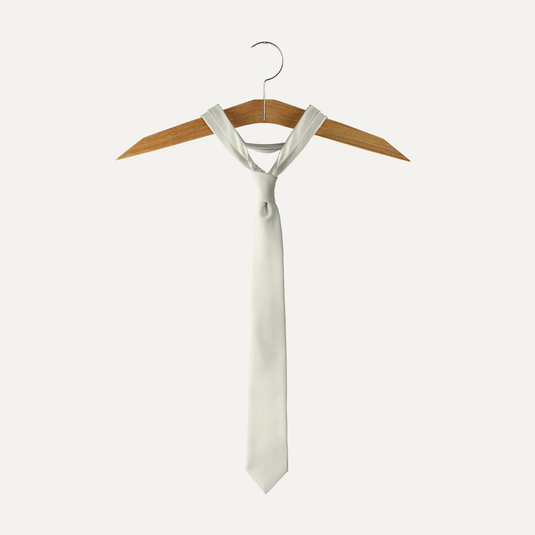 The Everyday Solid Silk Tie – Off-White